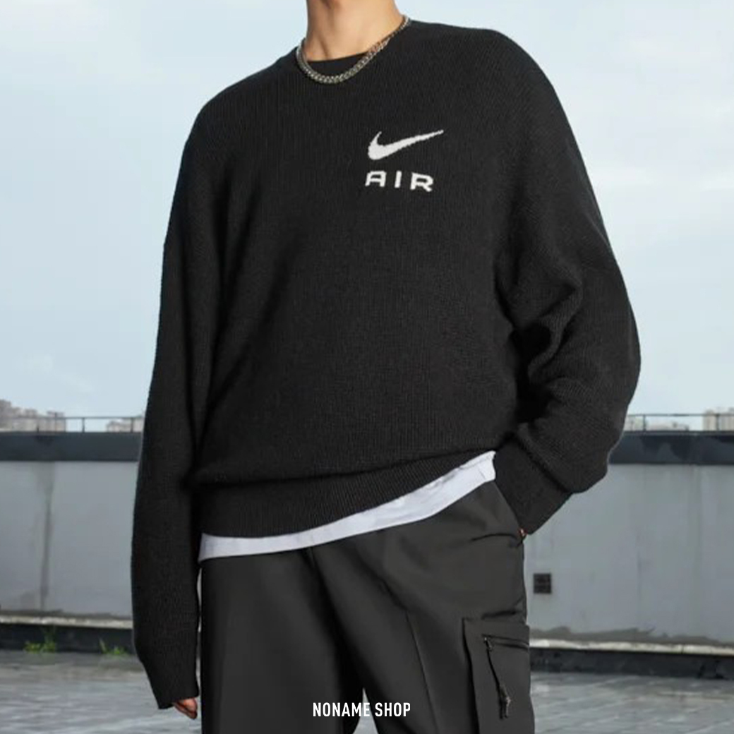 NIKE AIR 針織 長袖 毛衣 黑色 (男款)