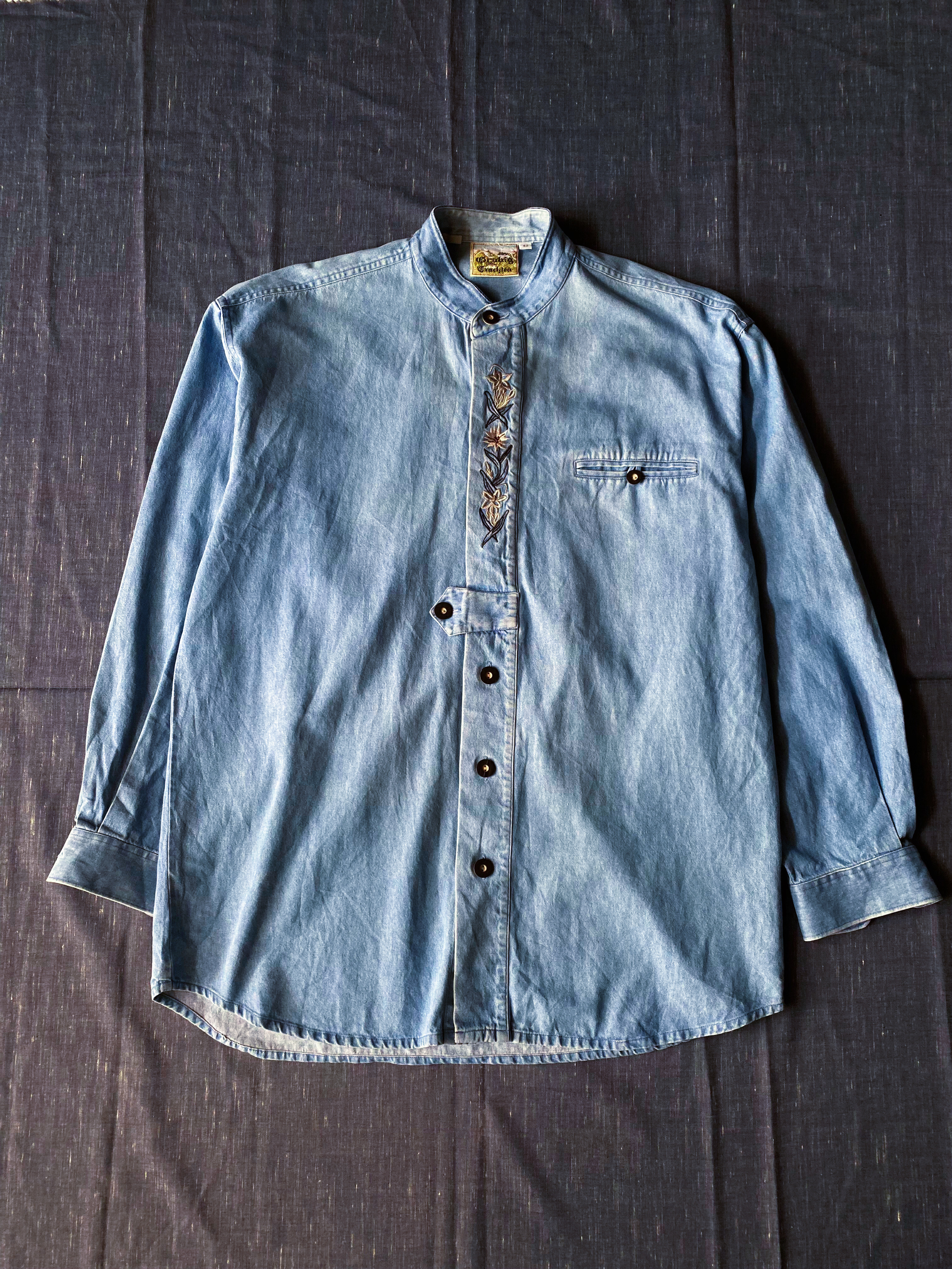 Tylorean Pullover shirts / 古著提洛爾襯衫-無領火絨草