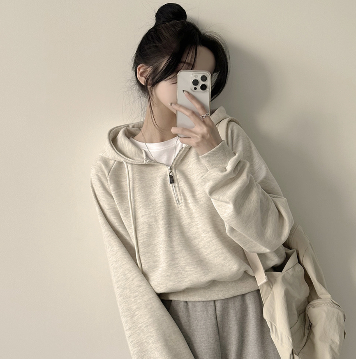 KR CROP HOOD SWAETSHIRT (5 COLORS)