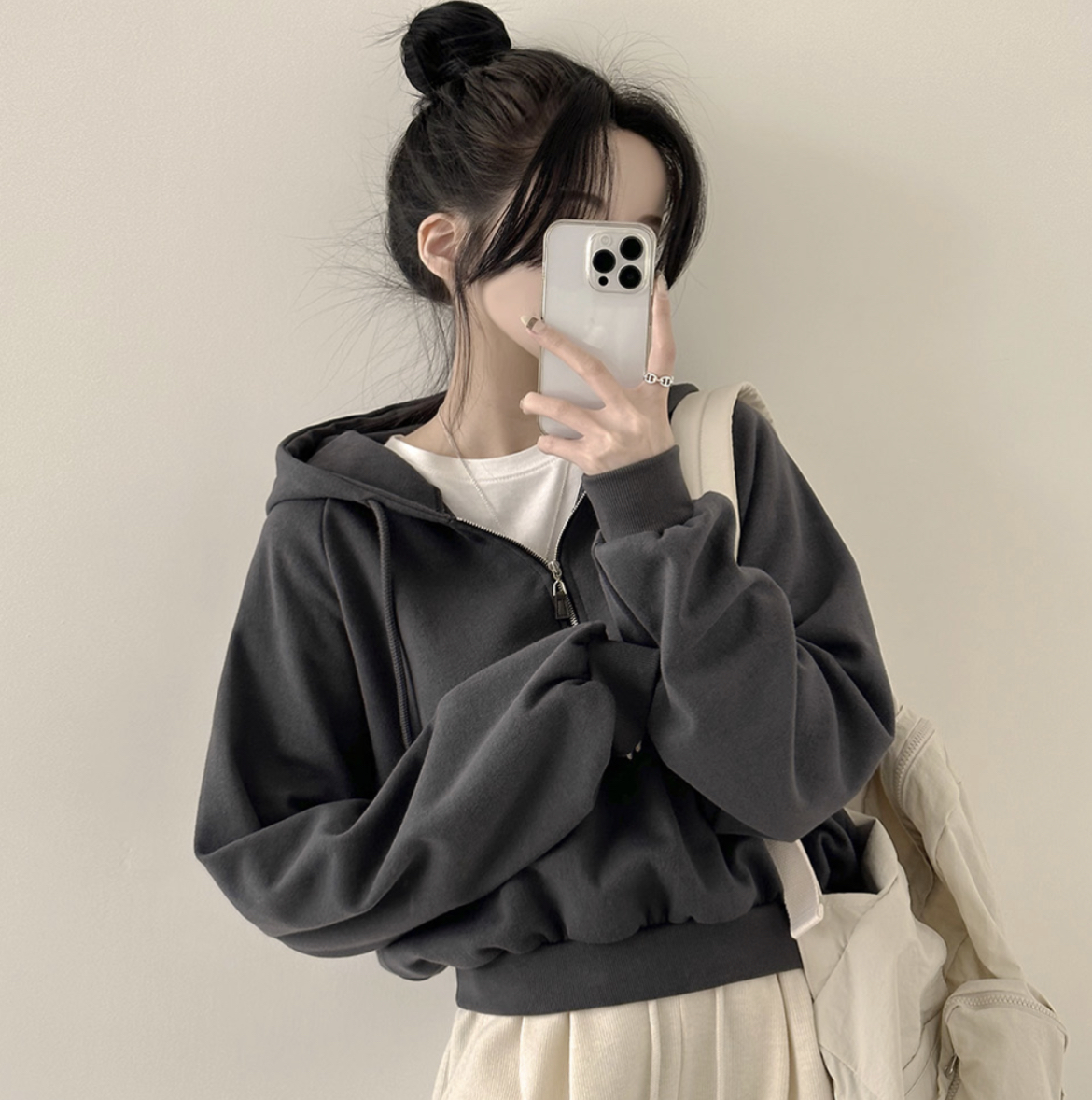 KR CROP HOOD SWAETSHIRT (5 COLORS)