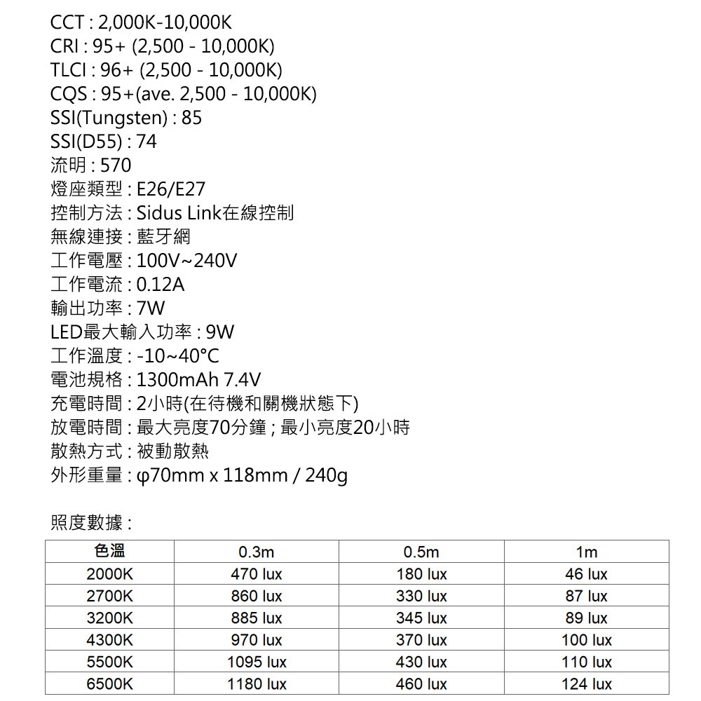 Aputure 愛圖仕 b7c 柔光 燈泡 7w RGB 全彩 APP 手機遙控 內置電池 美術燈 直播 MV 補光燈