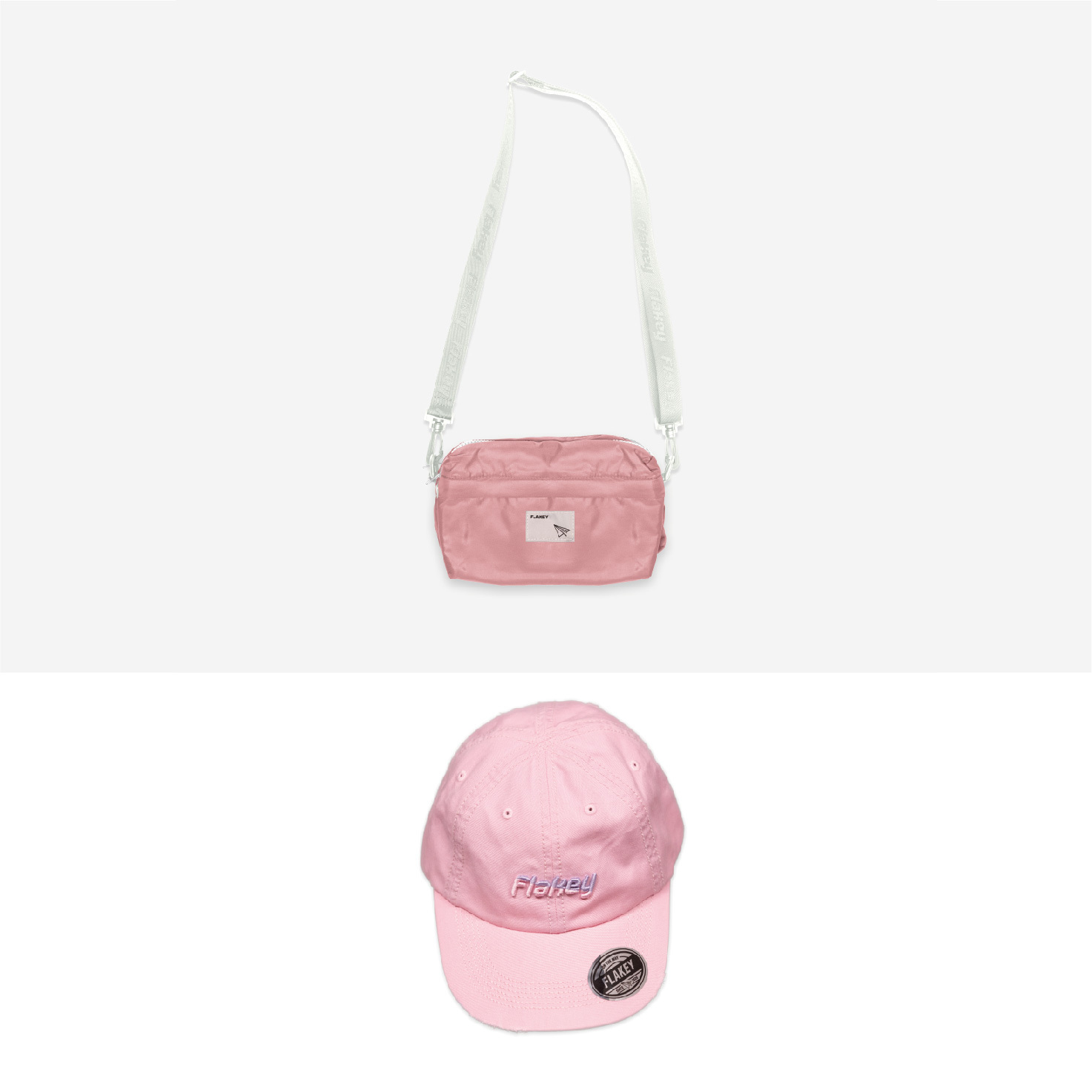 Tie-dye 休閑風輕巧斜揹袋(粉紅) + logo cap (粉紅)套裝 (限量貨品)