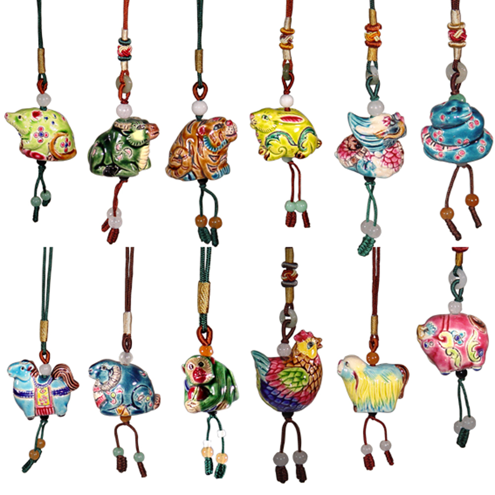 台灣國寶交趾陶｜居家開運 十二生肖小吊飾