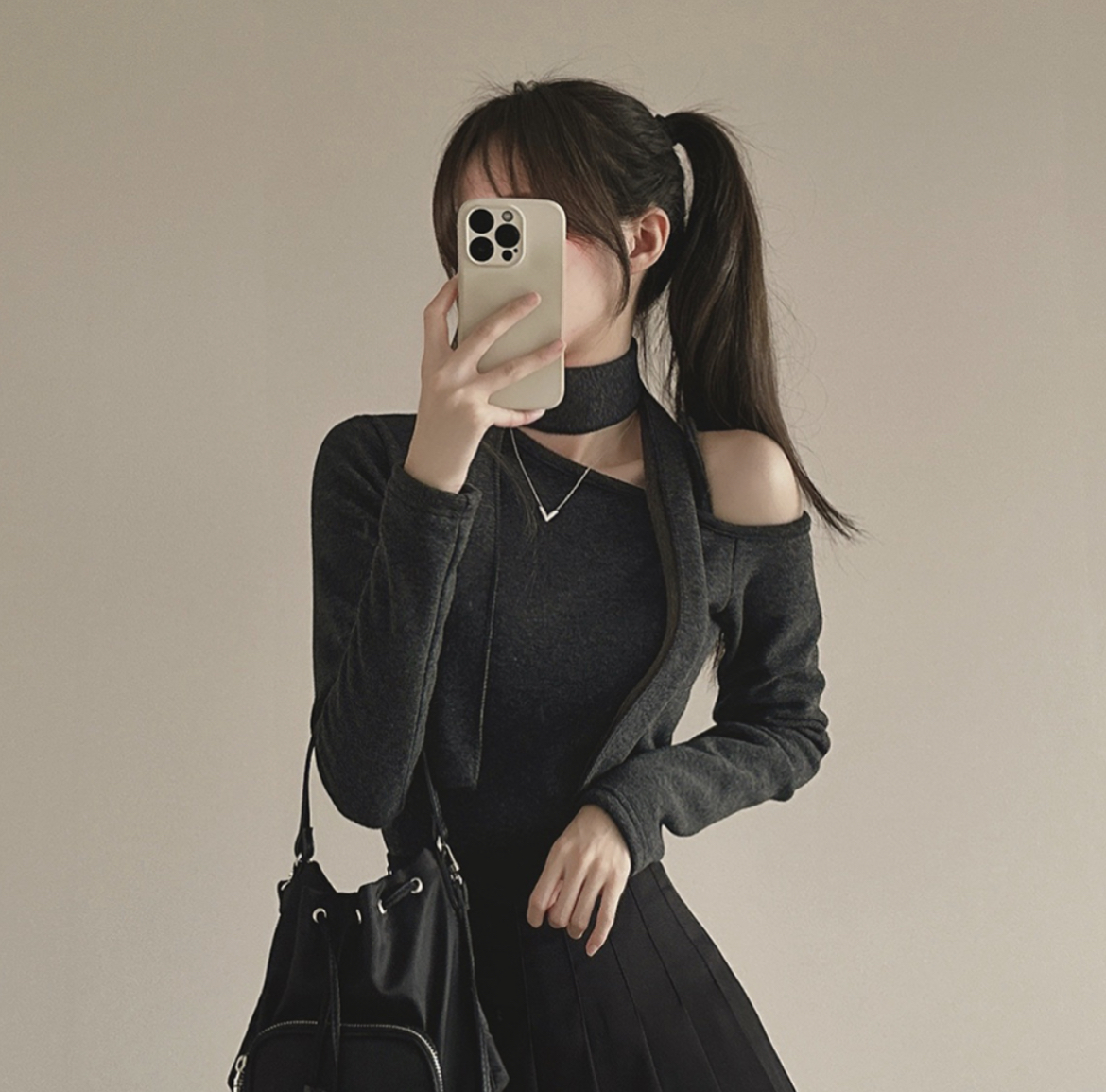 KR HANNI MUFFLER TOP SET (3 COLORS)