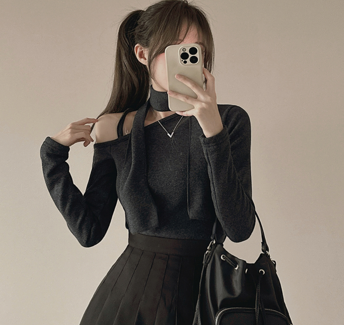 KR HANNI MUFFLER TOP SET (3 COLORS)