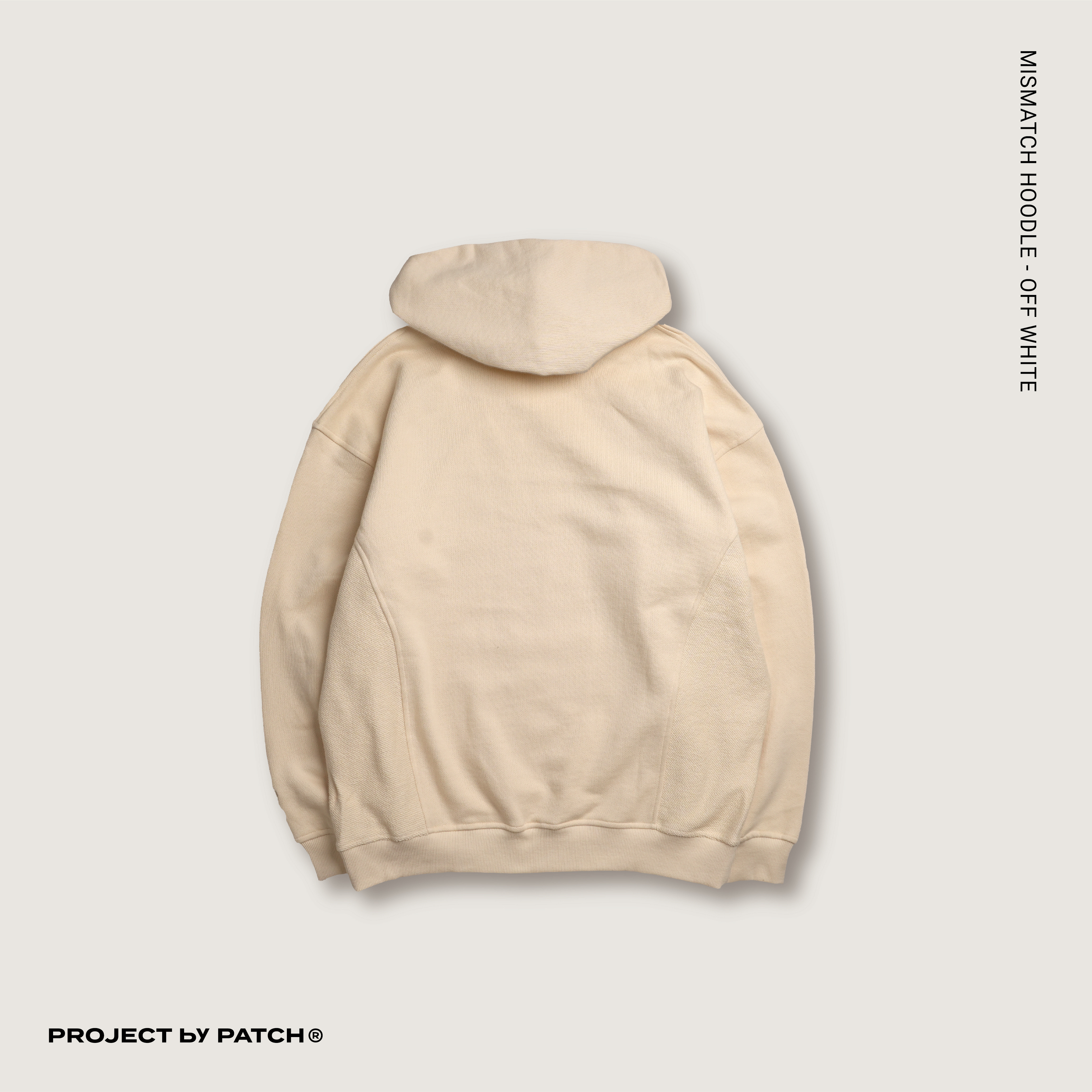 P.B.P - MISMATCH HOODIE - OFF-WHITE