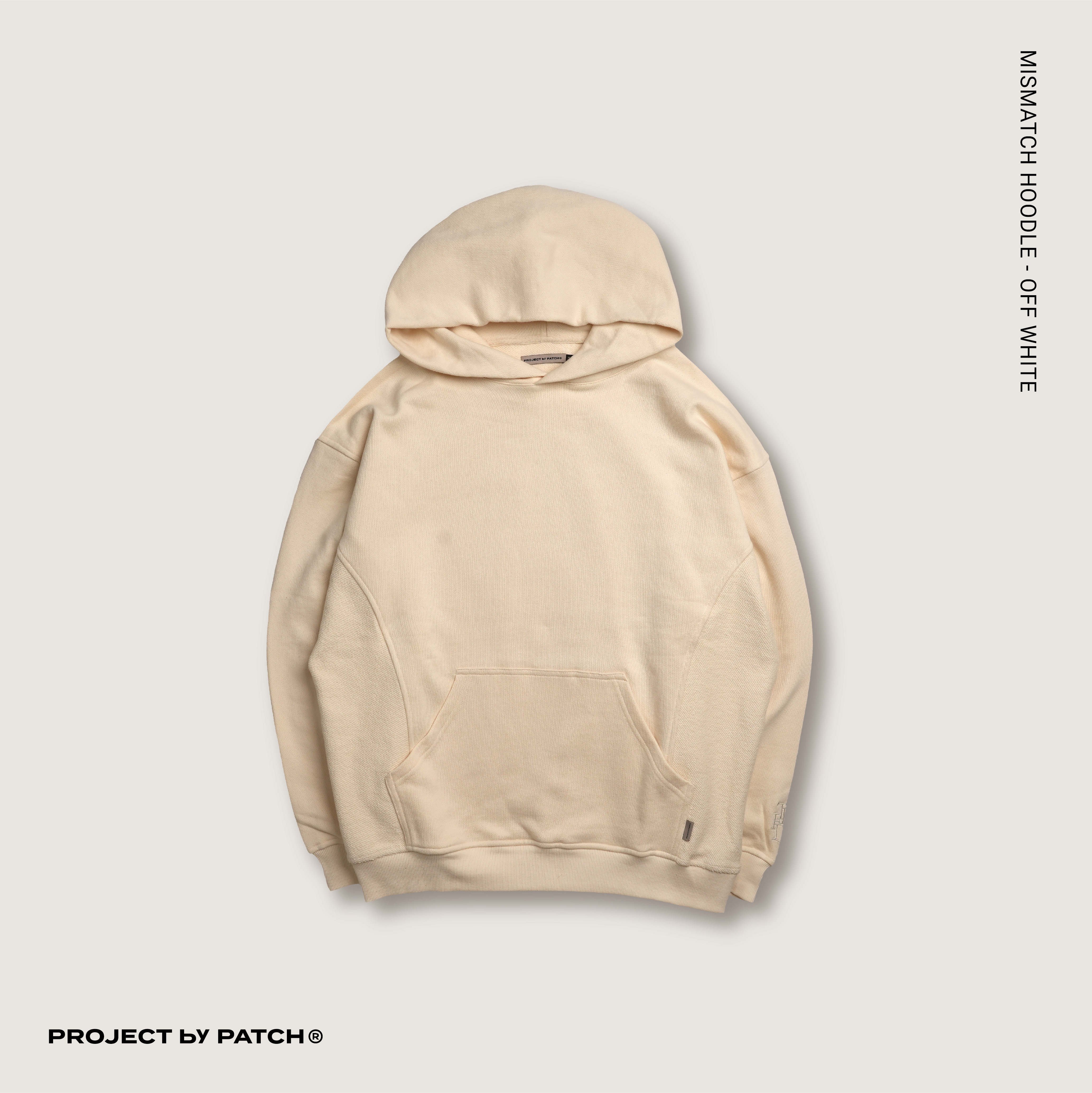 P.B.P - MISMATCH HOODIE - OFF-WHITE
