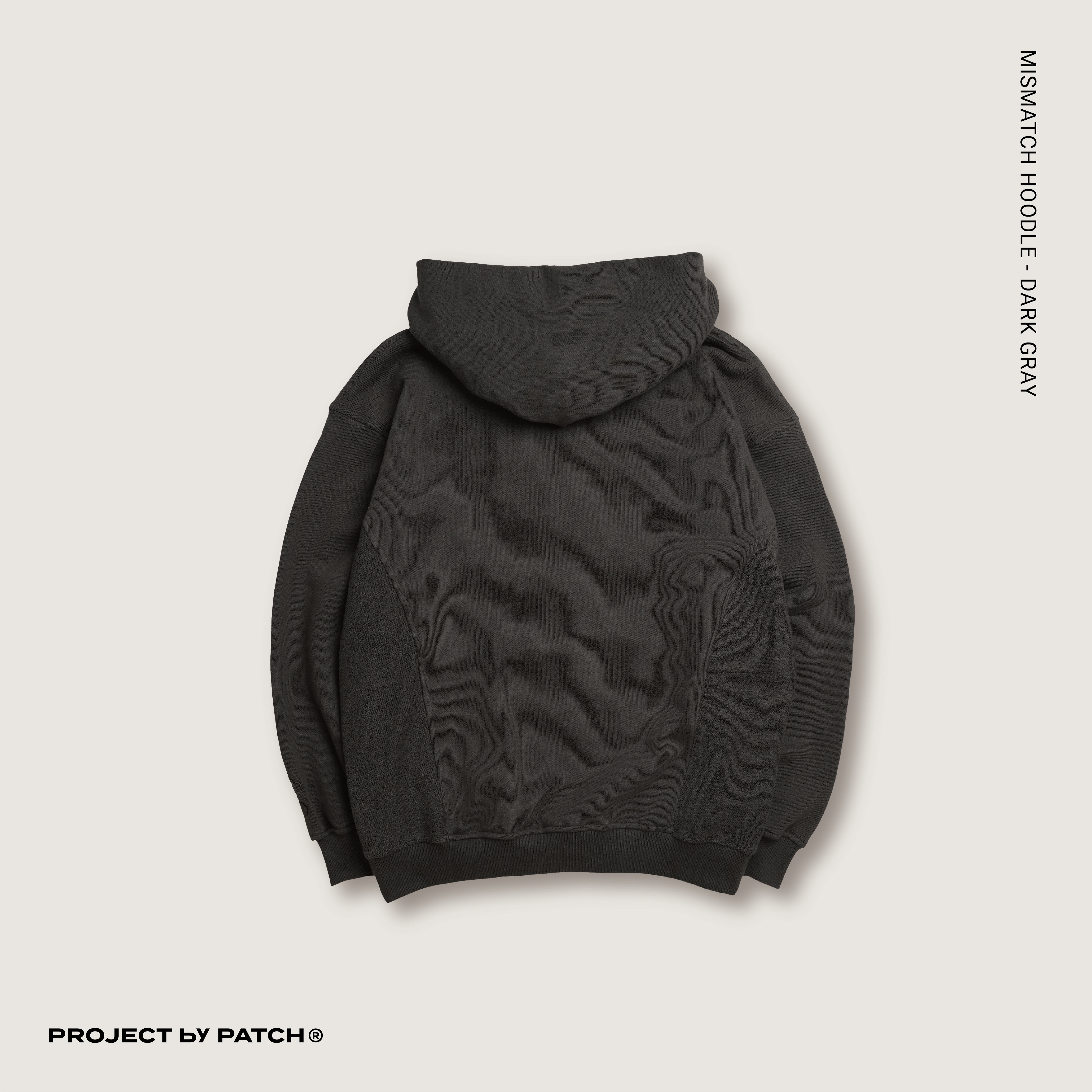 P.B.P - MISMATCH HOODIE - DARK GRAY