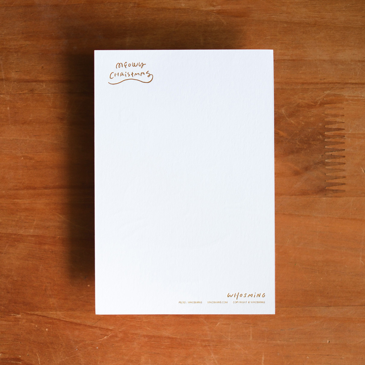 WHOSMiNG「XMAS CAT」 燙金聖誕卡片