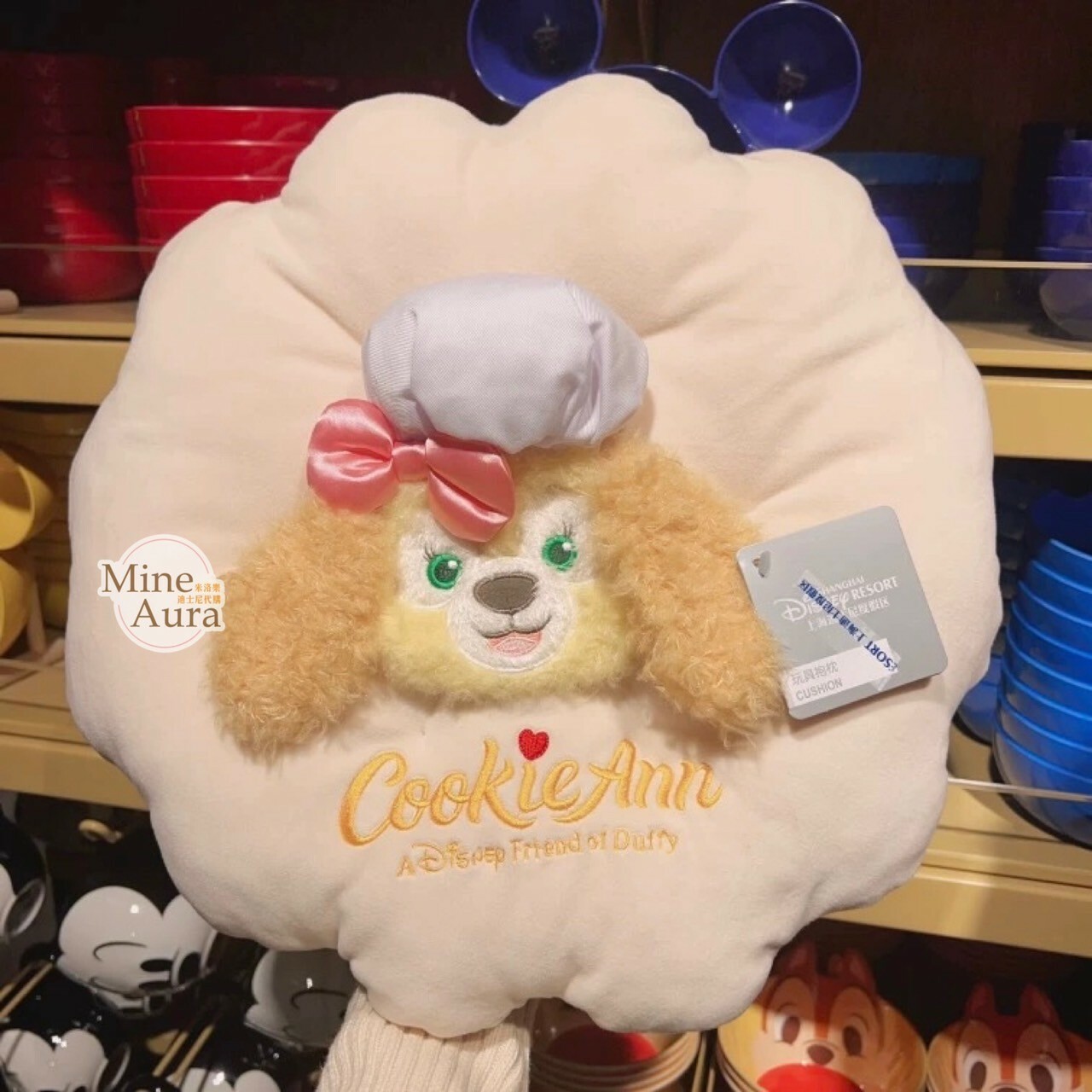 (限時特價) 可琦安 餅乾 CookieAnn 絨毛大頭 餅乾 造型 抱枕 靠墊 枕頭 -上海迪士尼樂園