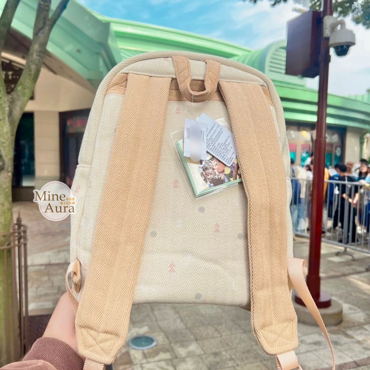 達菲 Duffy 絨毛大頭 造型 後背包 -上海迪士尼樂園