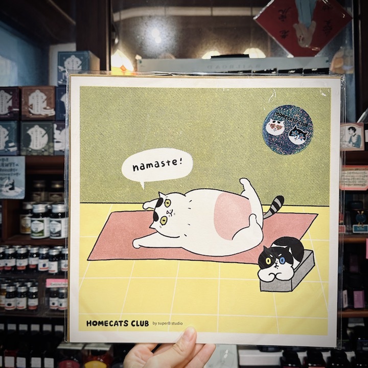 Namaste 貓咪黑膠海報｜superB studio