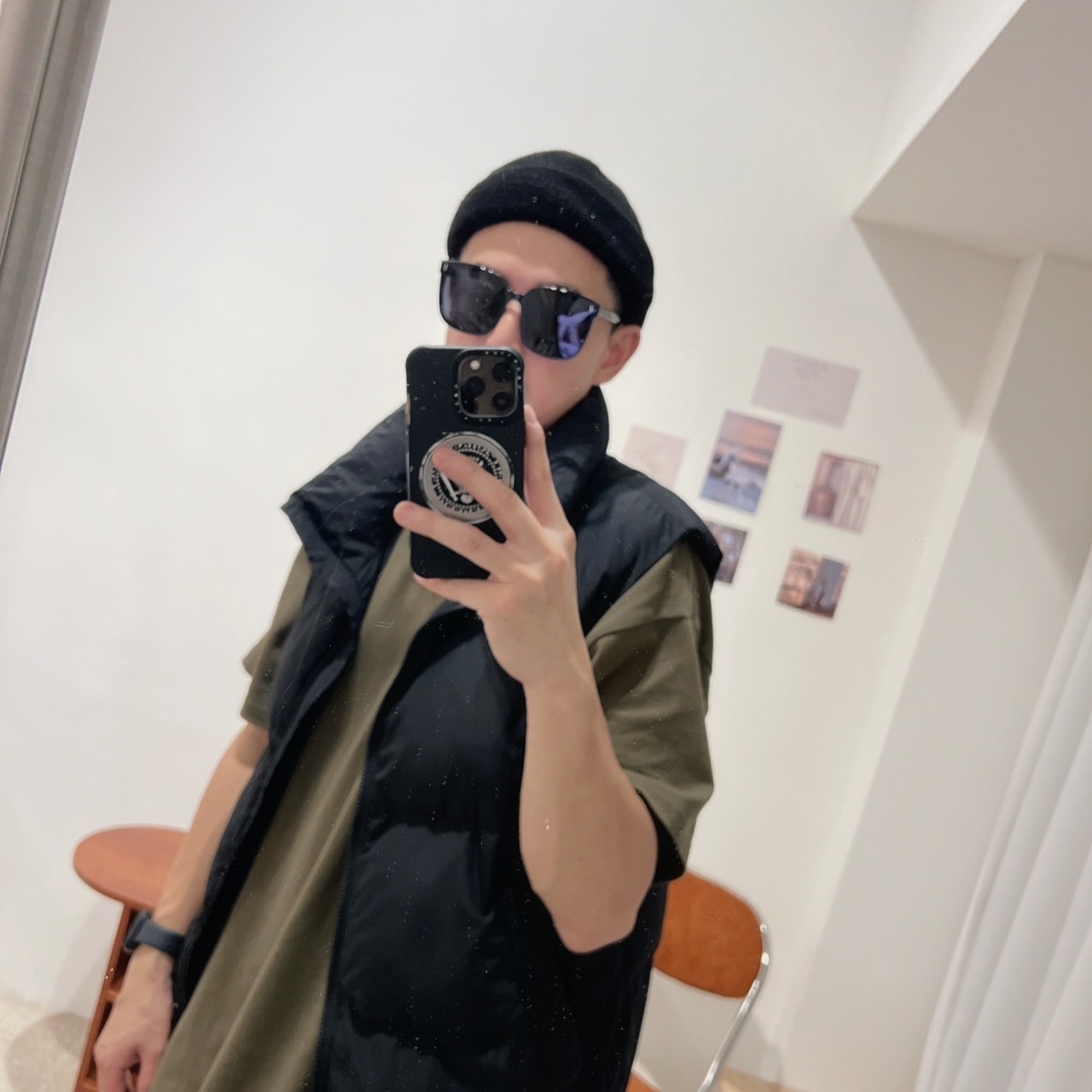 針織反摺水兵帽/三色