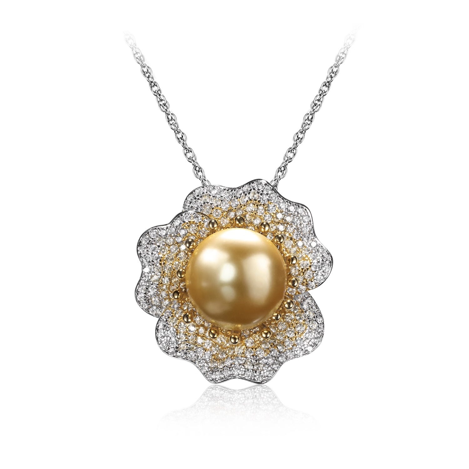 豪華壹號仿金珠項鍊 925銀項鍊