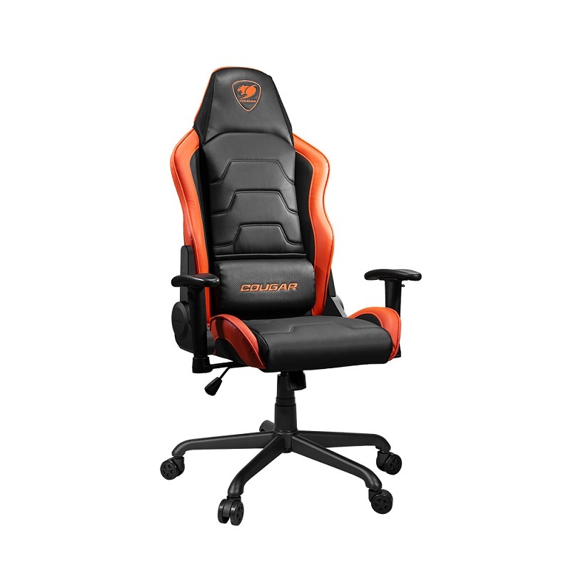 米特3C數位–COUGAR 美洲獅 ARMOR AIR 皮革電競椅 黑色/黑橘