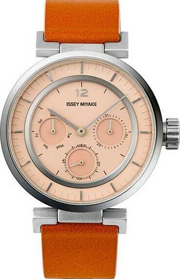 萬年鐘錶 - 三宅一生 ISSEY MIYAKE   和田 智 | Satoshi Wada 限量款三眼皮革女錶   NYAB702Y / VD75-0030P   MINI - W  錶徑39MM