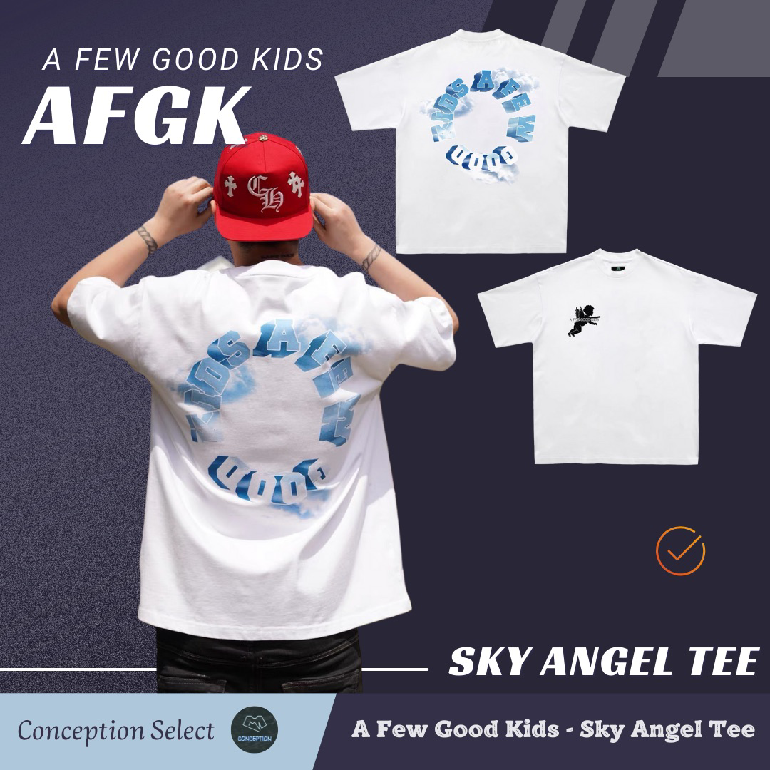 A Few Good Kids經典天空天使環形Logo 重磅純棉寬鬆短袖