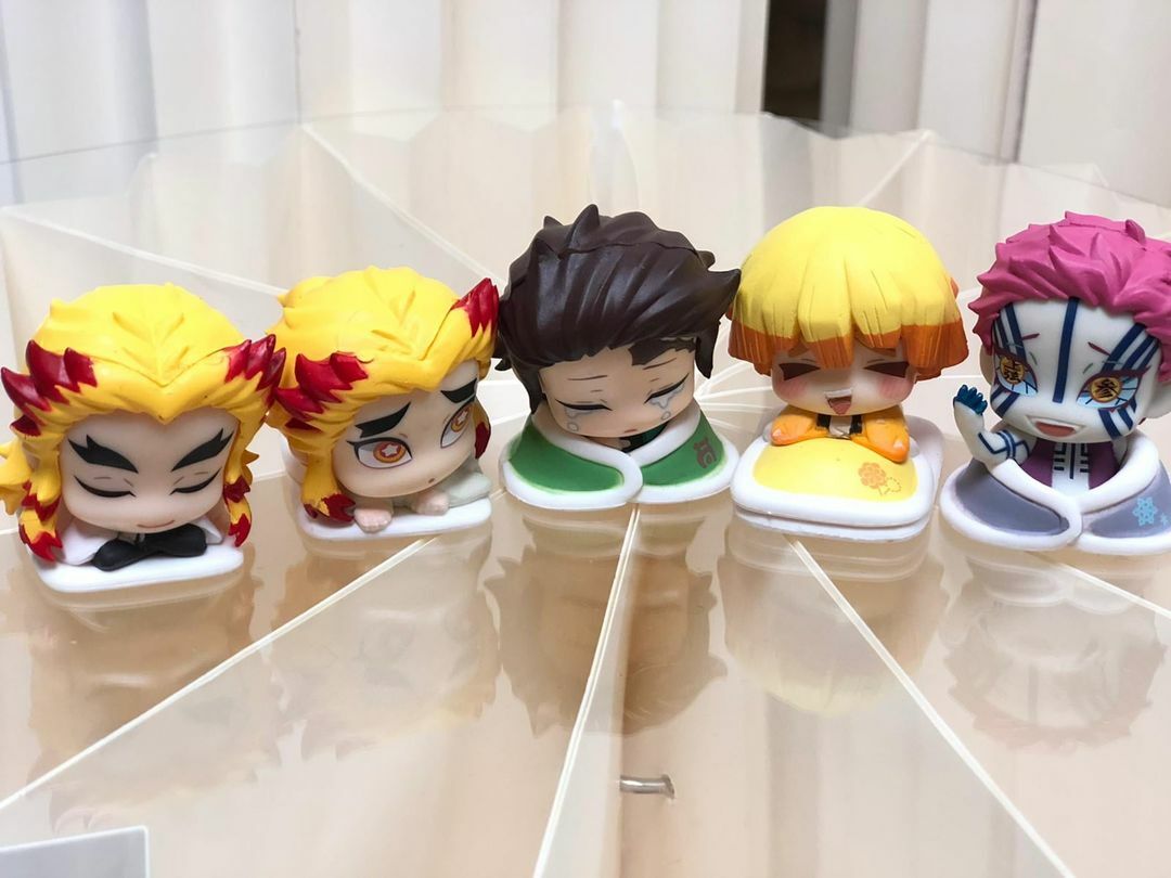 日版 鬼滅之刃 扭蛋 睡眠公仔 伍/型 煉獄千壽郎 煉獄杏壽郎 炭治郎 我妻善逸 狗窩座 全套五種 全套$99