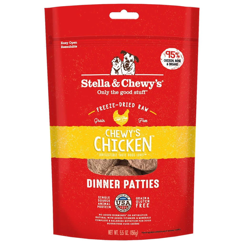 Stella's & Chewy's Freeze-Dried Raw Chewy's Chicken Dinner Patties．5.5oz/14oz/25oz