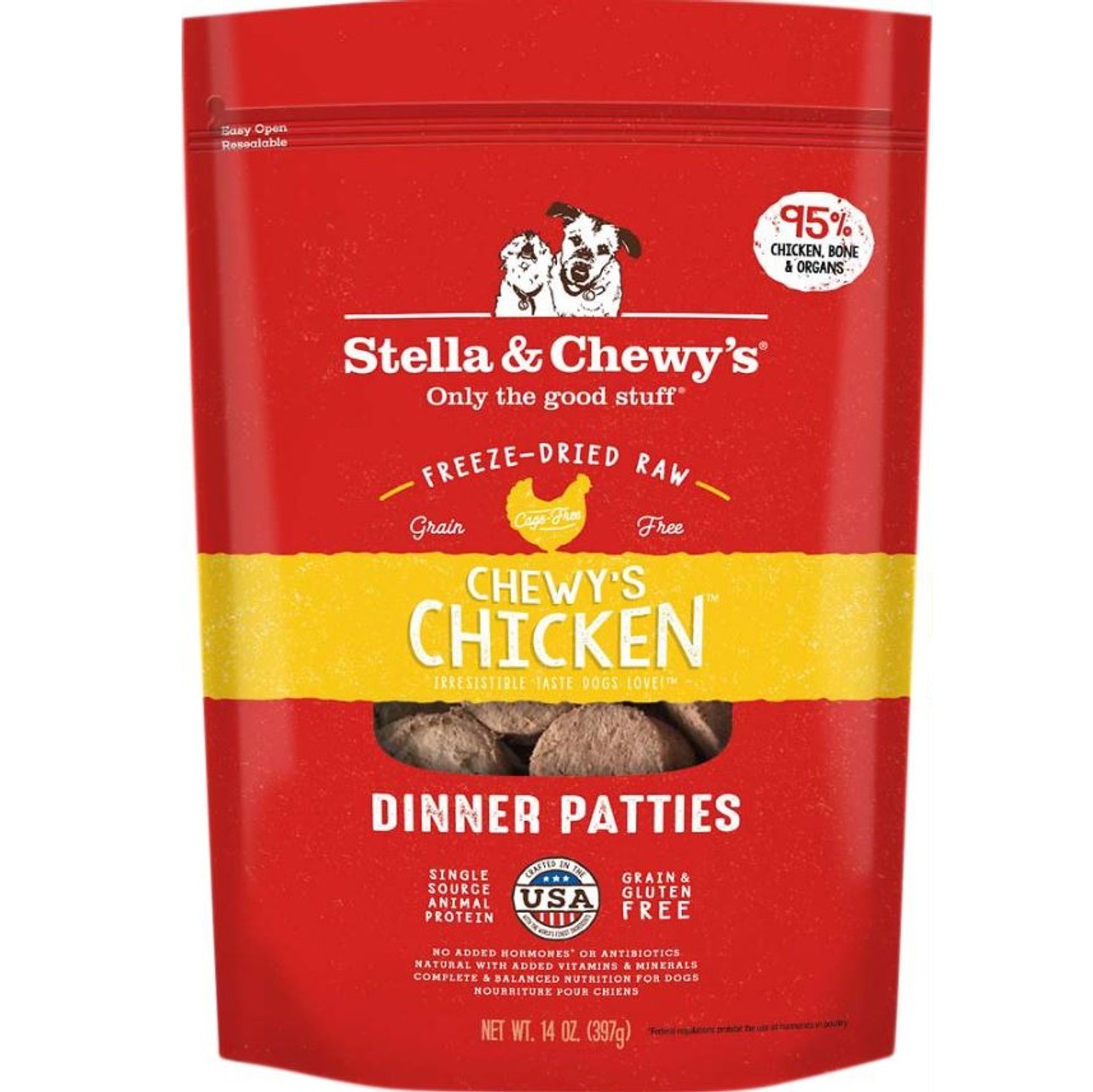 Stella's & Chewy's Freeze-Dried Raw Chewy's Chicken Dinner Patties．5.5oz/14oz/25oz