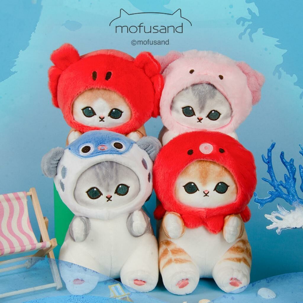 #正版授權⭐Mofusand 海洋動物毛絨公仔🦀🐡🐙