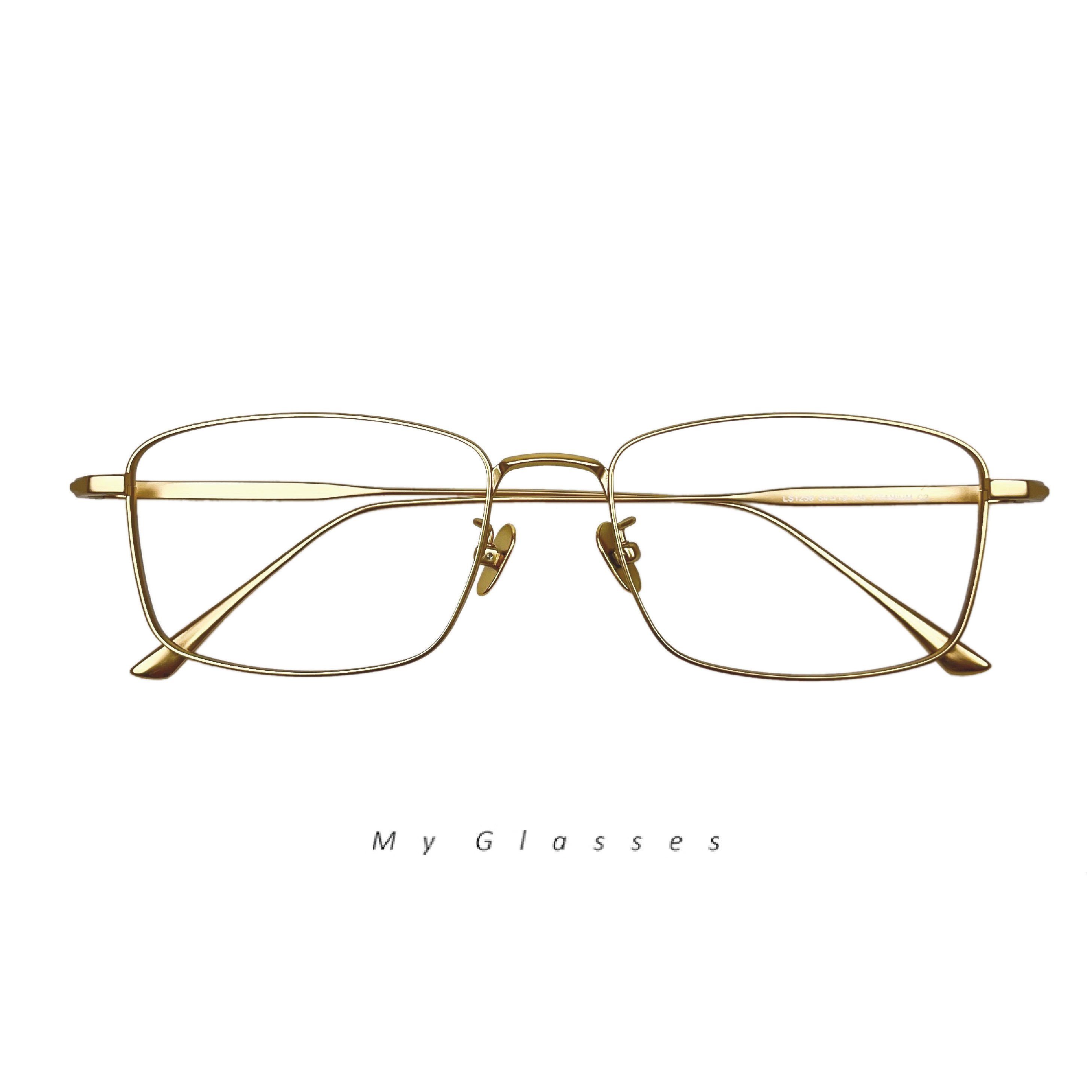 T128純鈦霧面方形眼鏡