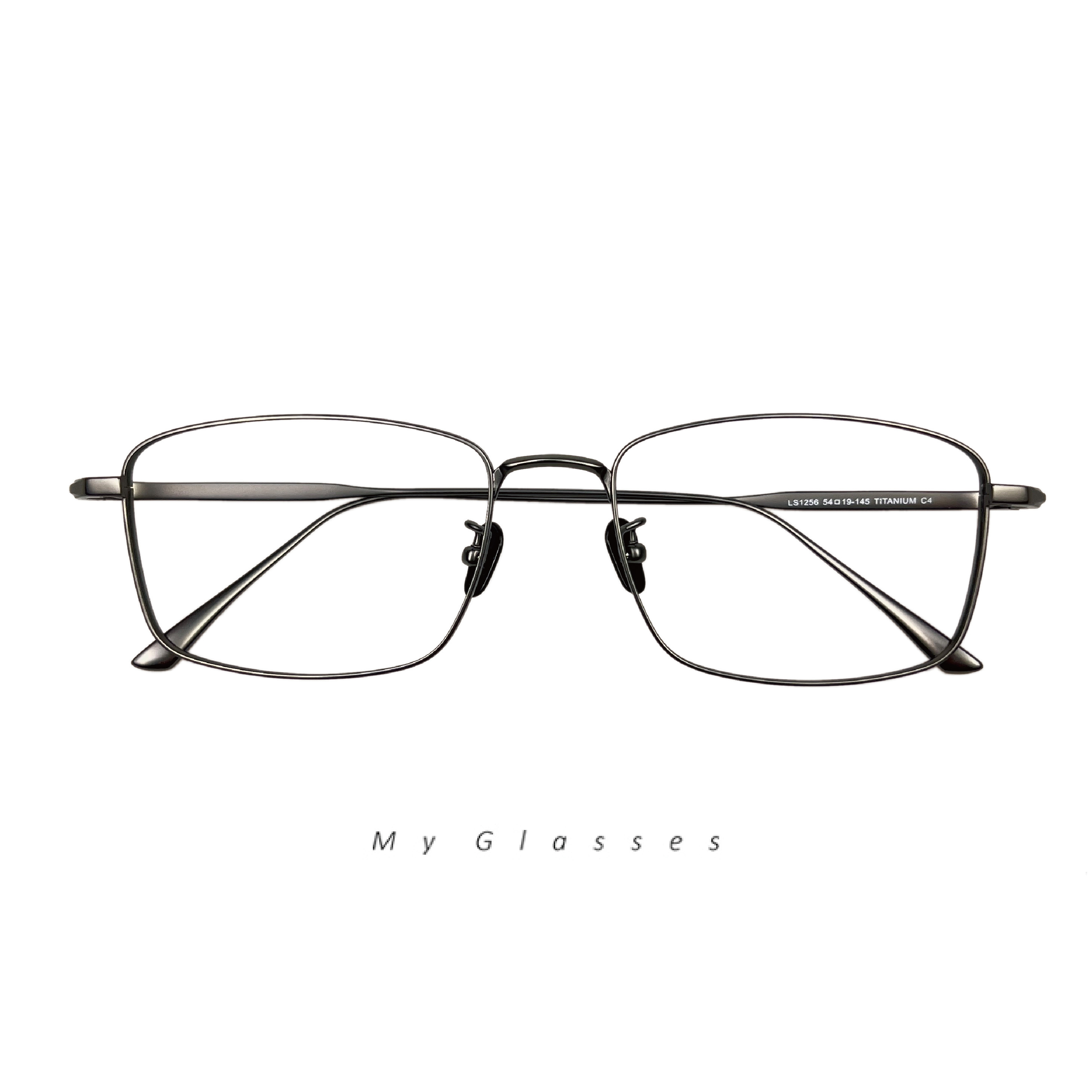 T128純鈦霧面方形眼鏡