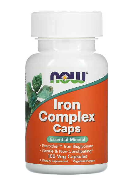 [預購] Now 鐵質複合物 100粒膠囊 Iron Complex Caps