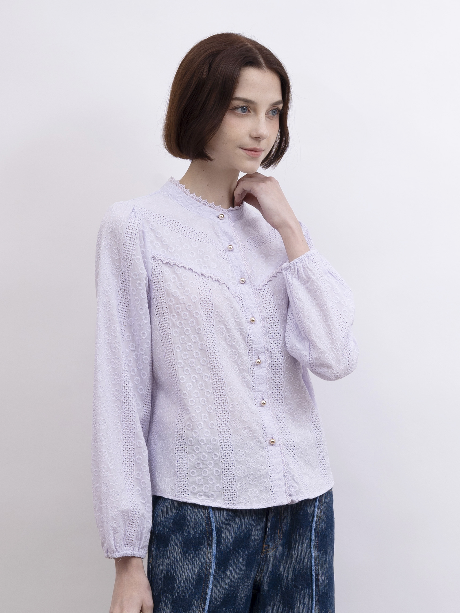 mi-tu 通花圓領恤衫