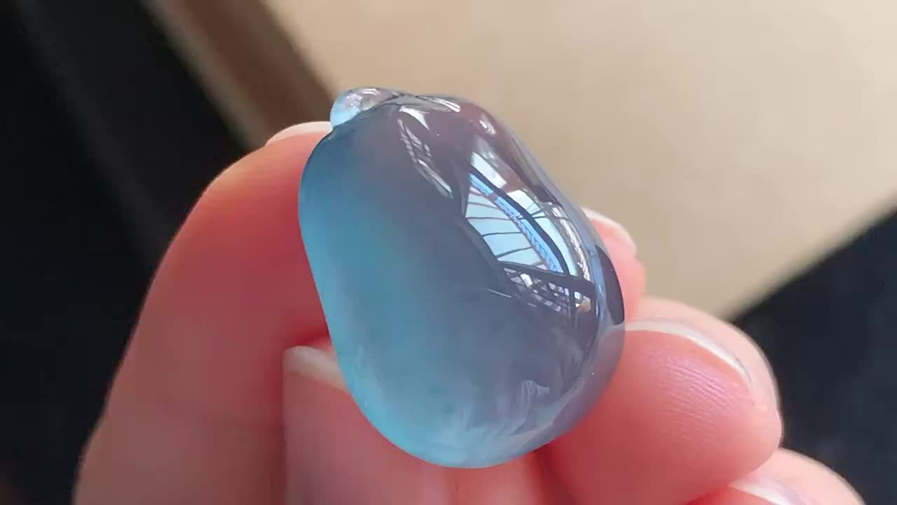 118742 翡翠老坑冰藍底福瓜