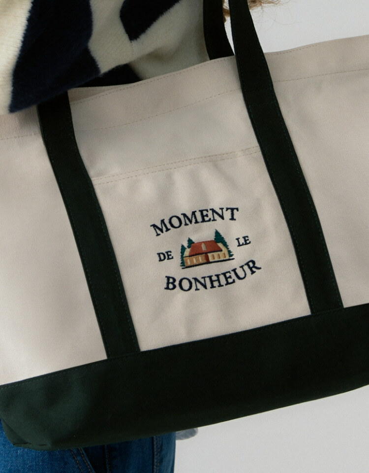 Depound-Bonheur Canvas Bag L(2 Color)