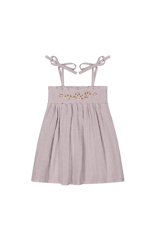 Jamie Kay-Muslin Felicity Dress有機棉花朵刺繡細肩帶洋裝(Rosewater)