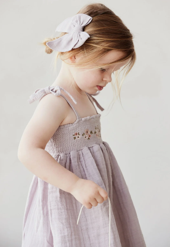 Jamie Kay-Muslin Felicity Dress有機棉花朵刺繡細肩帶洋裝(Rosewater)