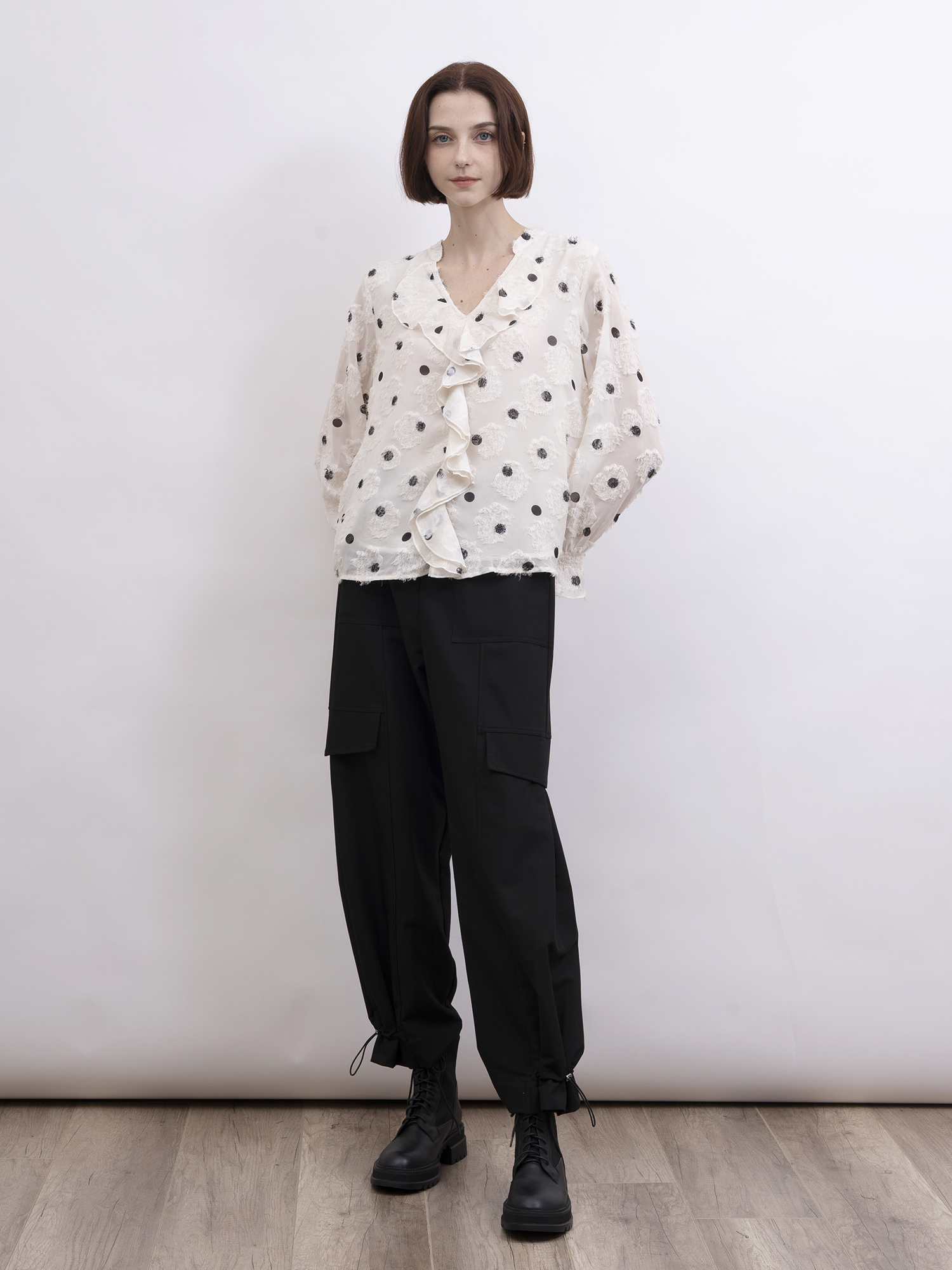 mi-tu 束腳工裝九分褲