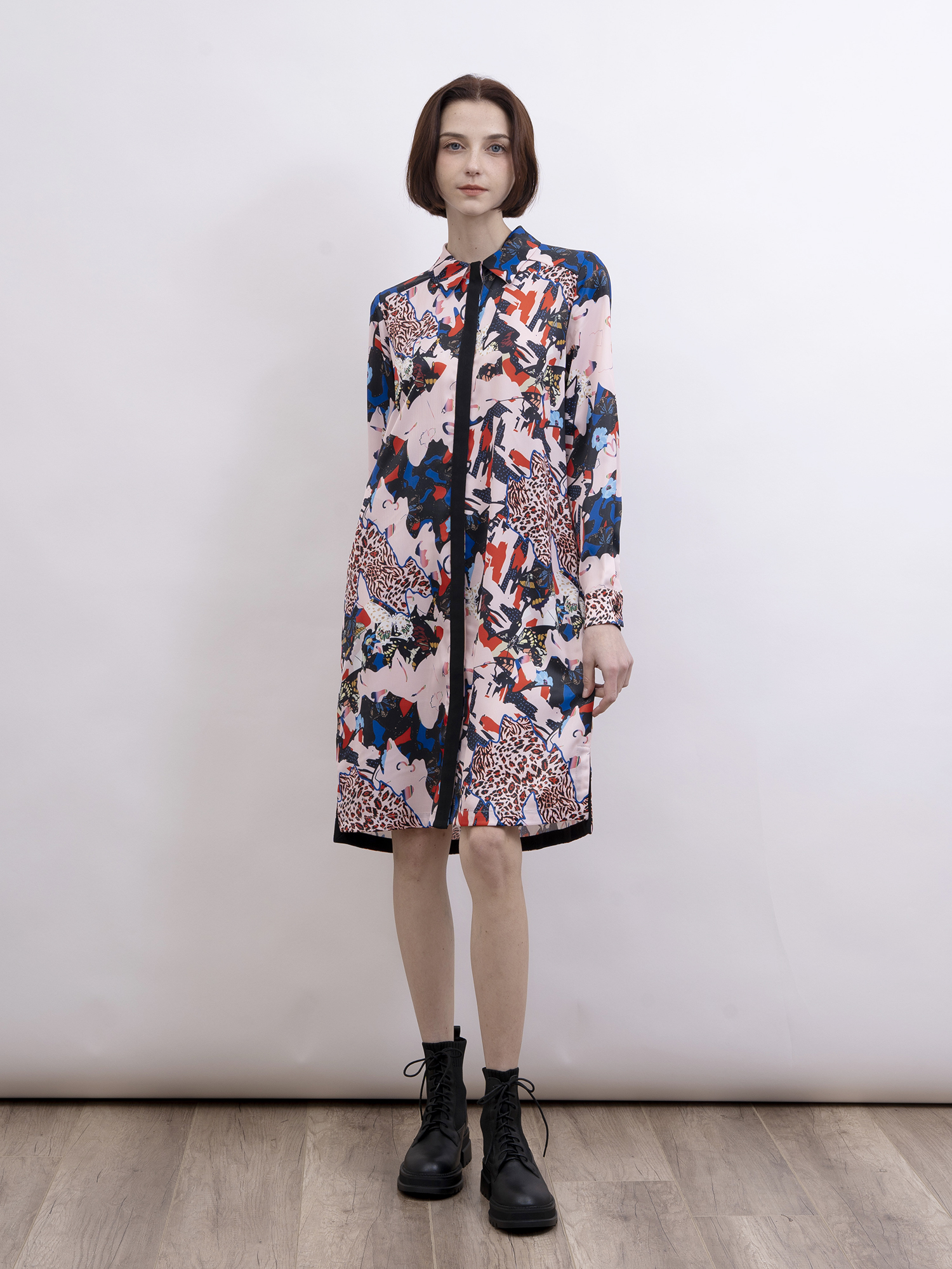 mi-tu 印花恤衫連身裙