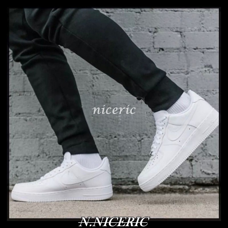 [hao nice］Nike AIR FORCE AF1 耐吉空軍一號 經典款 全白 男女鞋 運動鞋 情侶鞋休閒鞋小白鞋
