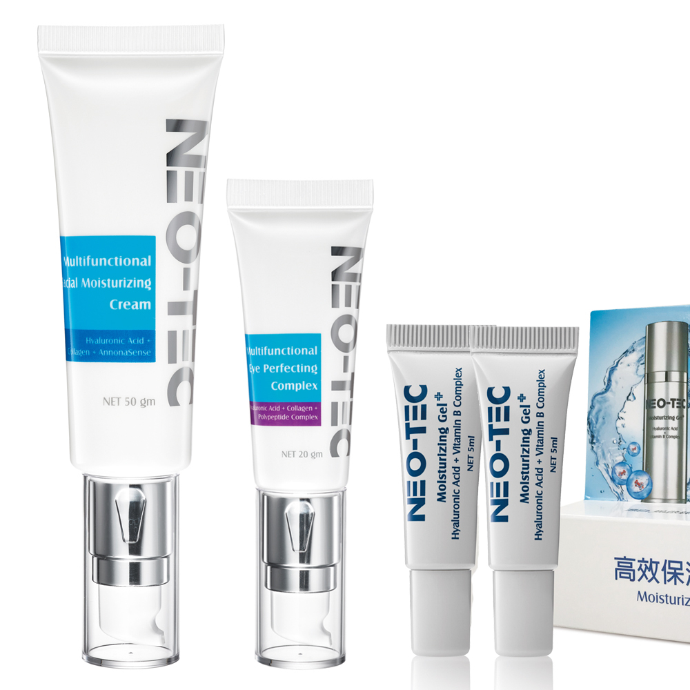 (56折)NEO-TEC 妮傲絲翠 天然玻尿酸中乾肌保濕加強組