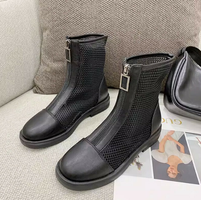 Cut-out breathable mesh sandals