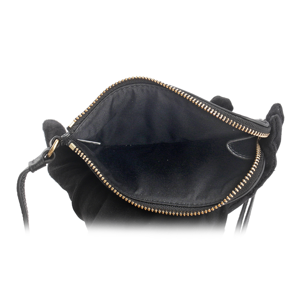 【TORY BURCH】Miller 附提把拉鍊卡片夾/零錢包(黑色) 148984 001