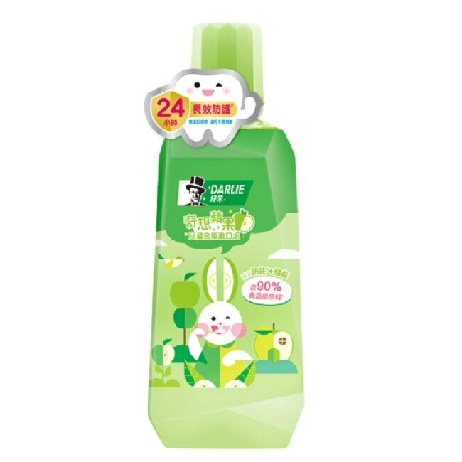 【好來】蘋果兒童含氟漱口水(無酒精) 500ml