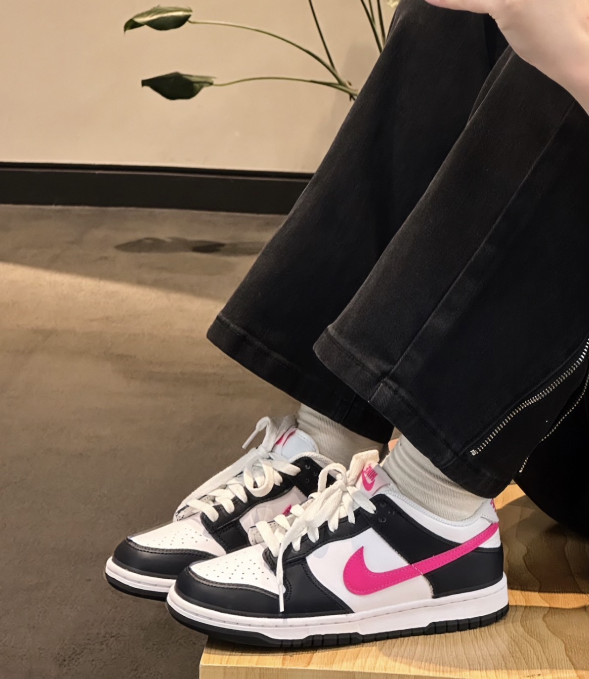 Nike Kids Dunk Low "Fierce Pink" Sneakers 黑桃紅