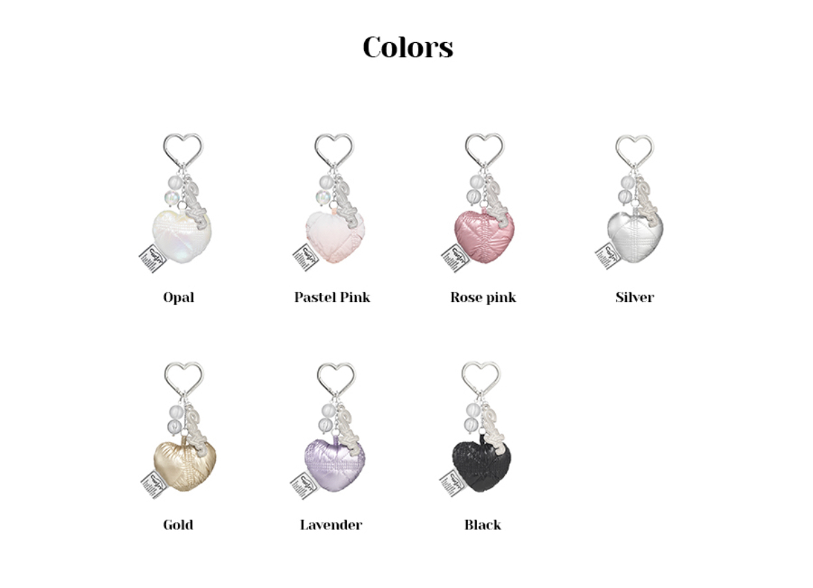 韓國🇰🇷連線 Carlyn 愛心吊飾 愛心 鑰匙圈 吊飾 7色/預購