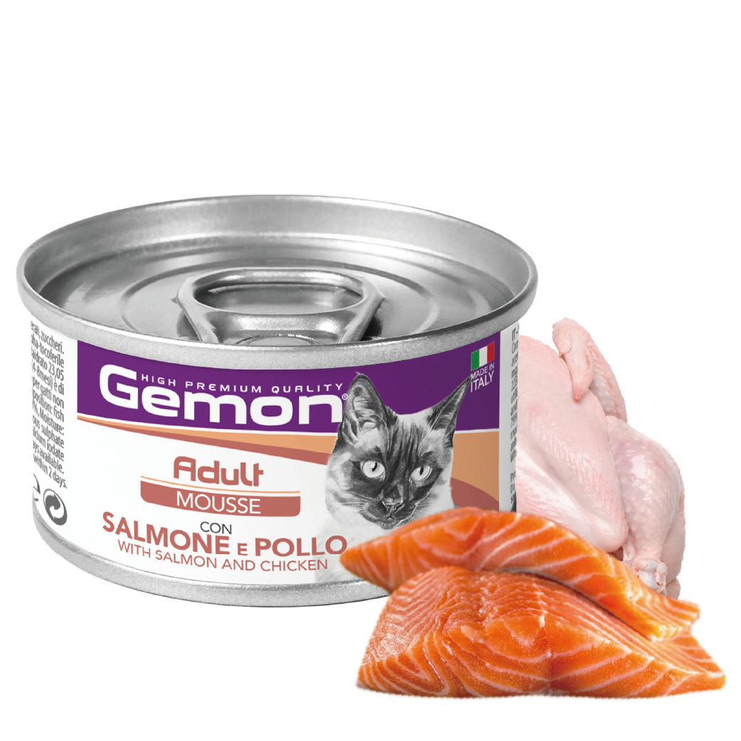 Gemon |三文魚雞肉-成貓MOUSSE 85g  (GEM-1015)