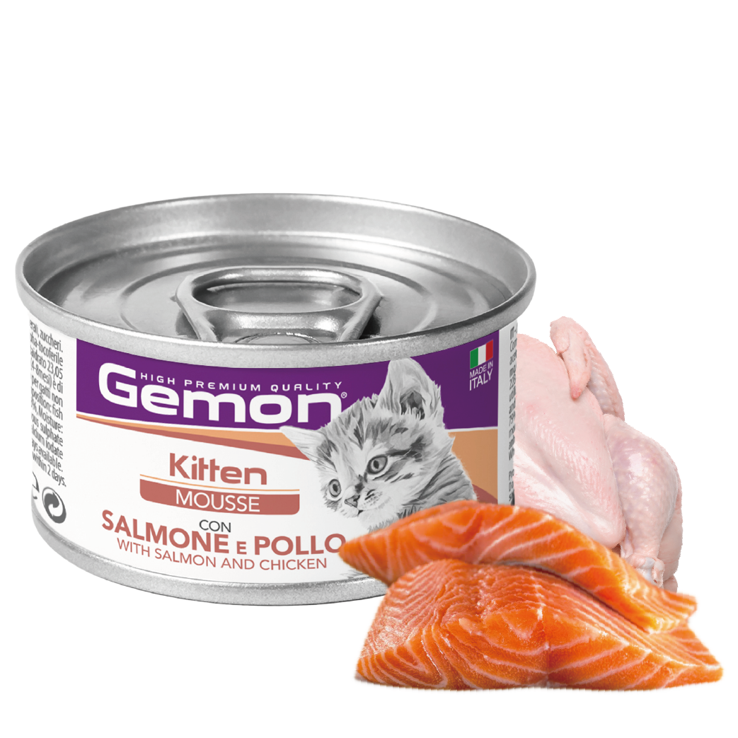 Gemon |三文魚雞肉-幼貓MOUSSE 85g (GEM-1008)