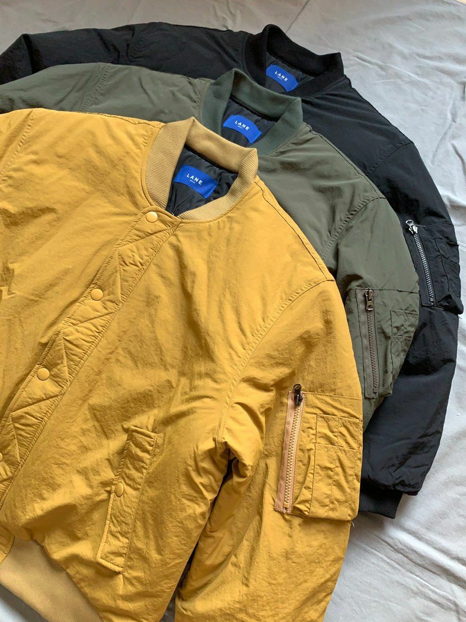 淨色拉鍊外套(薄夾棉) LANE-025JK