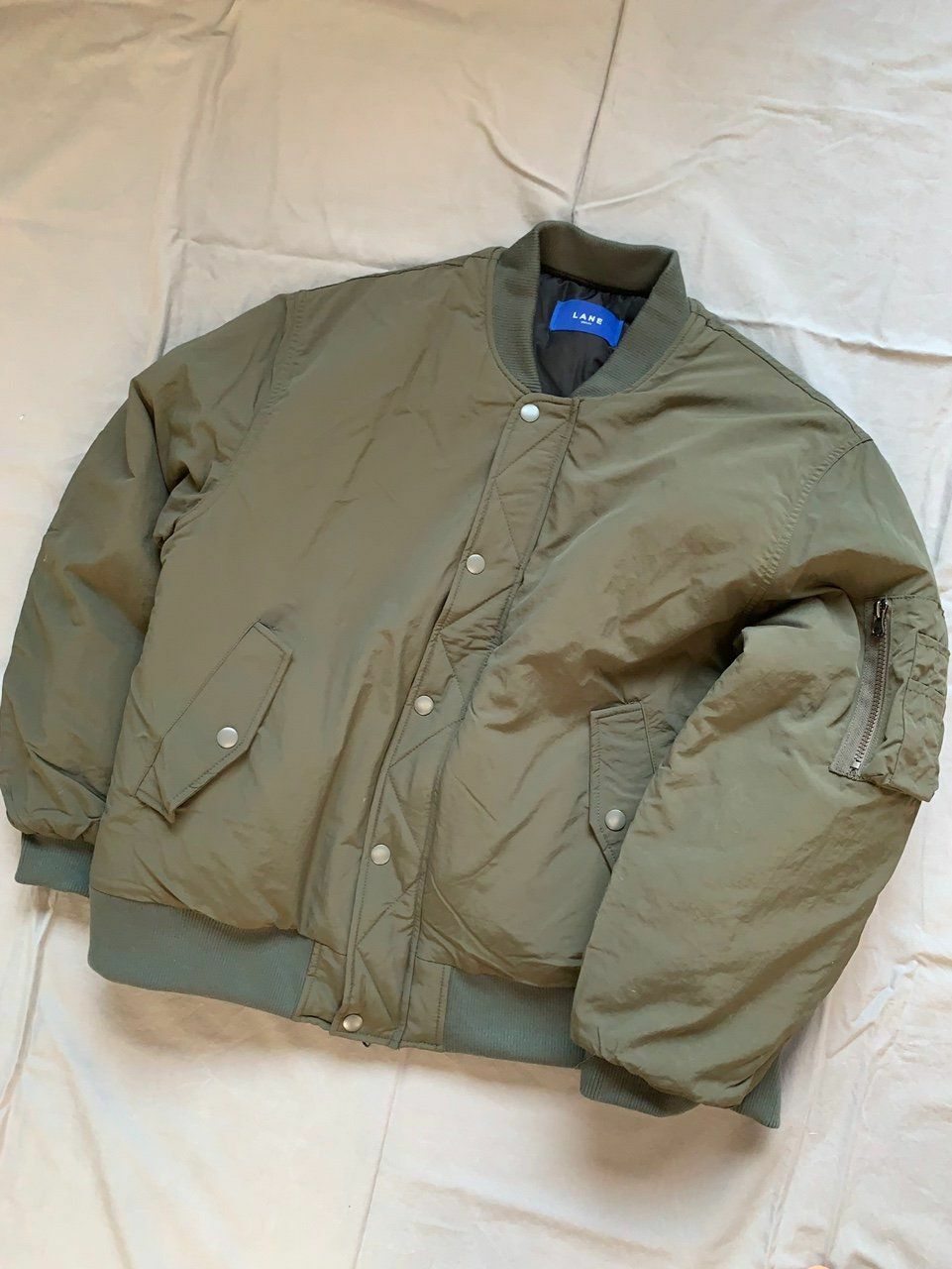 淨色拉鍊外套(薄夾棉) LANE-025JK