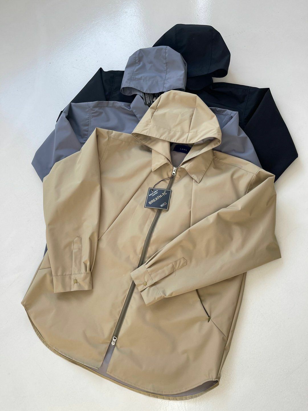 淨色連帽拉鍊外套 LANE-027JK