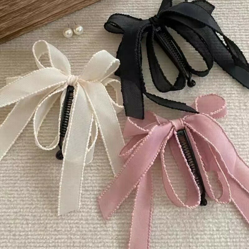 P04緞帶蝴蝶結香蕉夾