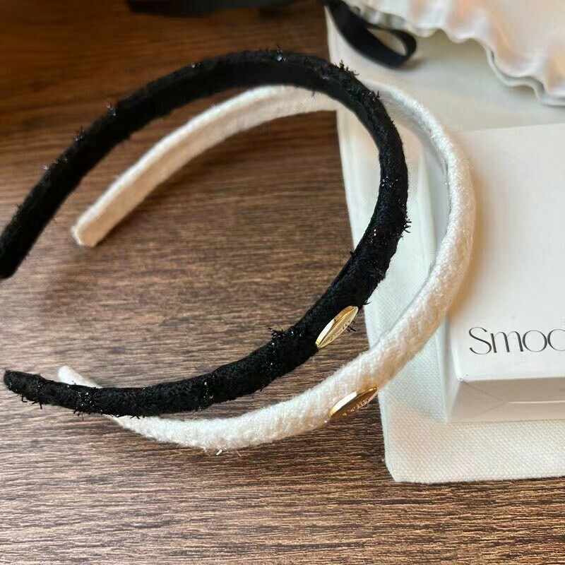 P05細版金牌毛呢髮箍