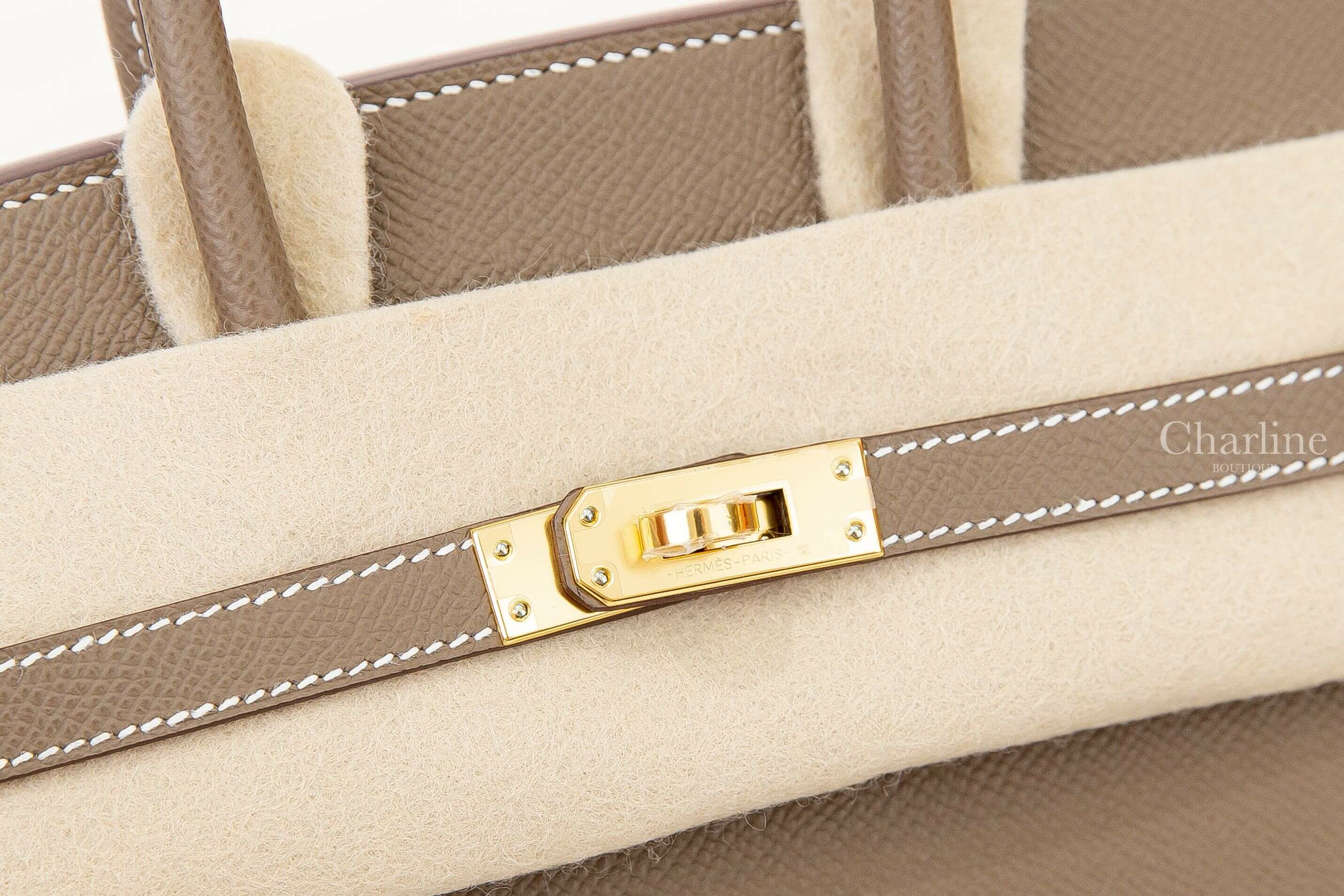 Hermès Birkin 25cm 18 Etoupe Epsom 大象灰金釦鉑金包